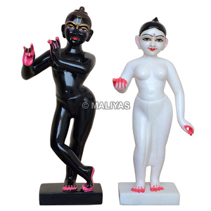 Marble ISKCON Radha Krishna Statue | Handcrafted Radha Krishna Marble Murti | White Marble Krishna Idol | MALIYAS Jaipur - Product Image 3