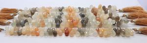 AAA Natural Multi Moonstone Faceted Teardrop Beads 7x11-8x12 MM Moonstone Gemstone Beads 8 Inch Faceted Tear Beads For Jewelry - Product Image 2