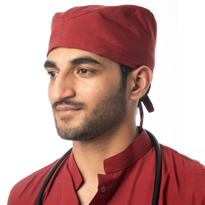 Men Surgical Scrub Cap Breathable Cotton Adjustable <b>Tie</b> <b>Back</b> Doctor Nurse Operating Room Medical Hat Custom Hospital Scrub Cap - Product Image 1