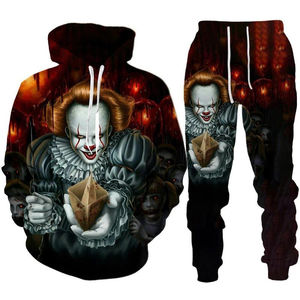 Ensemble de vêtements de sport pour hommes en tissu lourd survêtement à manches longues surdimensionné costume automne Cool vêtements de sport survêtements de sublimation pour hommes - Product Image 5