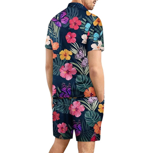 Top High Quality Wholesale Summer Customized Printed Short Sleeve Casual Comfortable Men Shirt And Shorts <b>Set</b> - Product Image 6