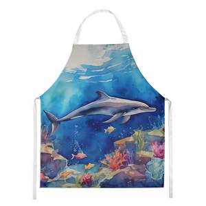 Dolphin Large Multicolor Unisex Kitchen <b>Apron</b> for Cooking Baking Crafts <b>Gardening</b>-for Adults & Unisex - Product Image 1