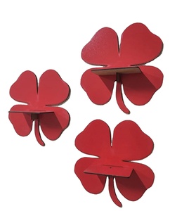 Leaf clover fancy wooden <b>shelf</b> wall mounted storage <b>shelves</b> for home hotels living room kitchen bathroom home decor accessories - Product Image 1