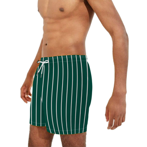 Shorts de bain de luxe pour hommes de haute qualité, à séchage rapide, style classique à carreaux, style Old Money, shorts de plage rayés - Product Image 2