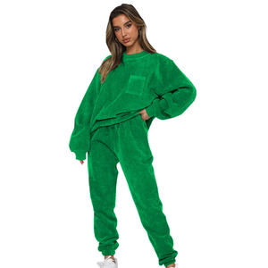 Conjunto deportivo de lujo personalizado para mujer, conjunto de dos piezas, conjuntos deportivos unisex con cuello redondo para mujer - Product Image 1