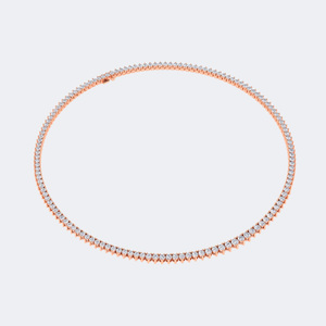 Collier tennis en diamants ronds sertis à griffes 11,50 CTW - Product Image 3