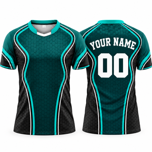 Camiseta de Fútbol Personalizada al por Mayor para Hombre, Sublimada e Impresa, de Secado Rápido, Transpirable, para Entrenamiento de Equipo, Uniforme Deportivo - Product Image 5
