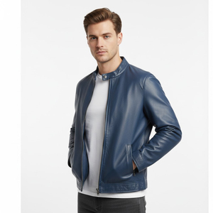 Chaqueta de Cuero para Hombre, Prenda Exterior Informal de Primera Calidad con Material de Cuero Suave, Estilo Refinado, Construcción Cómoda y Personalizada - Product Image 3