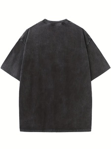 Camiseta Extra Grande de Algodón con Lavado Ácido Premium, Estilo Vintage, Personalizable con Logotipo, Unisex - Product Image 2