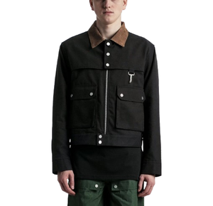Veste de travail en toile denim pour homme avec logo personnalisé brodé sur le devant, résistante, pour électricien. - Product Image 3