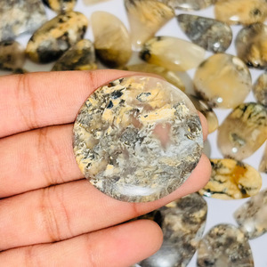 MAHNAJ GEMS Wholesale Tiger Dendritic Agate Cabochon Bead Caps Natural Gemstone Material Lightweight High Quality Jewelry Stone - Product Image 6
