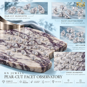 Espectacular Diamante Suelto Cultivado en Laboratorio, Corte Pera, 13.00 Quilates, Color DEF |   Contornos Fluidos y Artesanía de Facetas Refinadas para Gemas - Product Image 5
