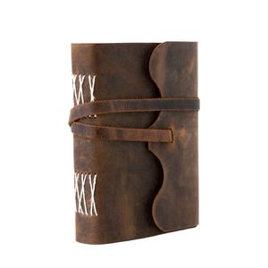 High Quality Handmade Genuine Leather Journal Vintage <b>Paper</b> Notebook with Antique Blank Cotton Deckle Edge <b>Paper</b> Leather Bound - Product Image 5