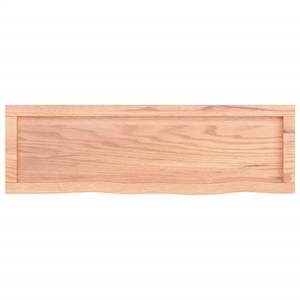 Mueble de Baño de Madera Maciza Marrón Claro, 39.4"x11.8"x(0.8"-2.4") con Encimera y Tratamiento de Luz - Product Image 4