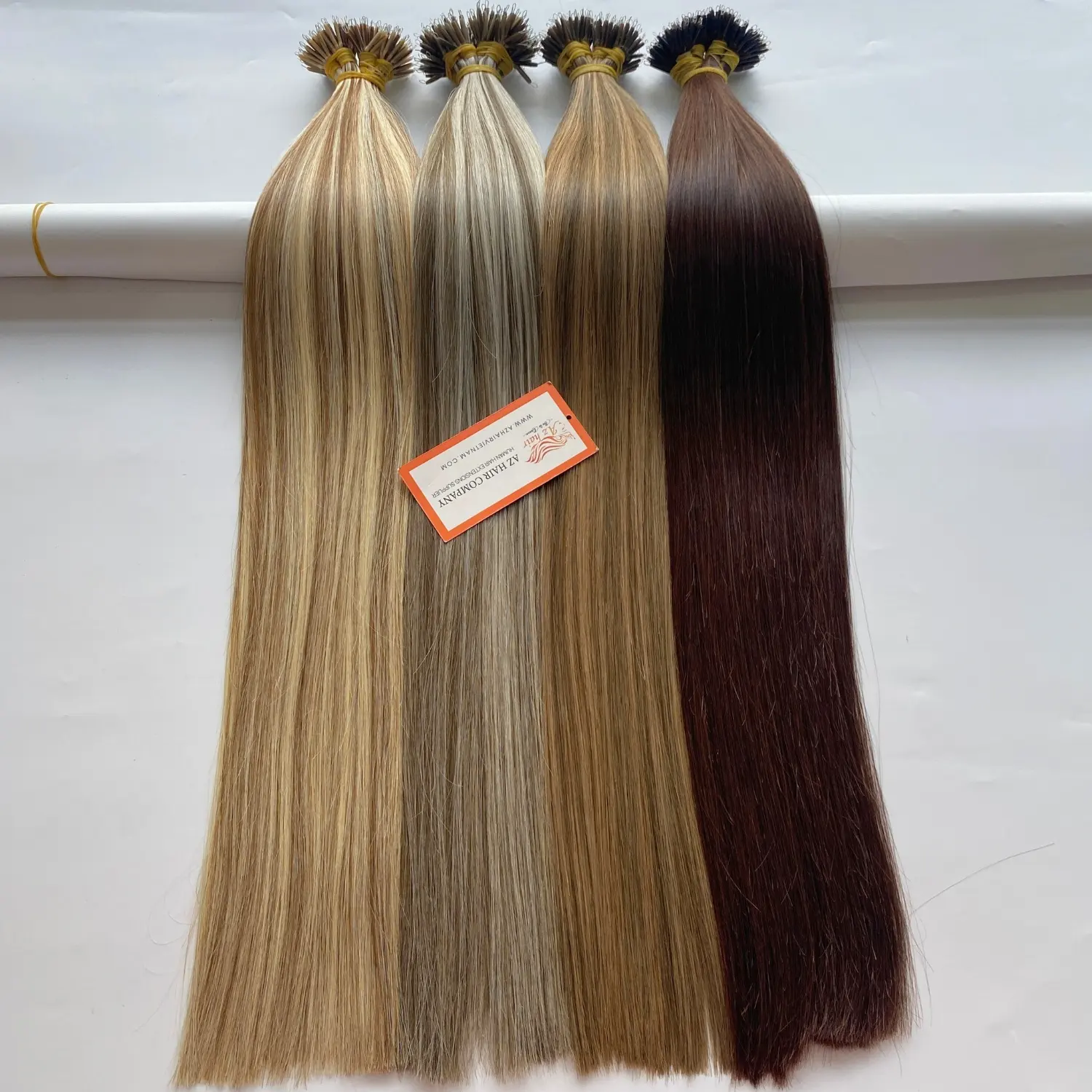 8-40 Zoll Double Drawn Remy Vietnam esisches Menschenhaar Gerade Highlight Farben Nano Ring Haar verlängerung