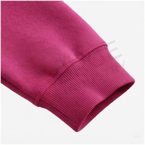 Unisex <b>Pink</b> <b>Tracksuit</b> Set Full Sleeve Hooded Solid Color Breathable Casual Regular Fit Autumn Wear Adults - Product Image 6