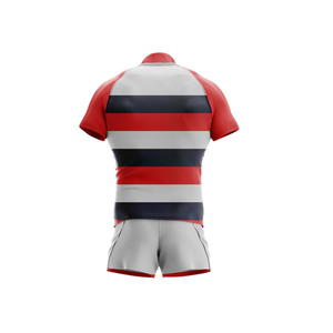 Uniforme Deportivo de Rugby OEM para Hombre, Conjunto de Camiseta y Pantalones Cortos Personalizados, Transpirable, de Secado Rápido, Ropa Deportiva de Poliéster de Fábrica - Product Image 2