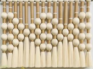 Tapiz de macramé extra ancho con borlas largas, decoración bohemia para colgar en la pared, alternativa a las cortinas para dividir ambientes. - Product Image 3