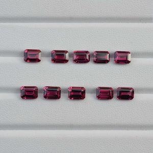Pierre précieuse naturelle de grenat magenta du Malawi, taille octogonale 4x6mm, pierre de grenat Umbalite pour la fabrication de bagues, pendentifs, bracelets et bijoux. - Product Image 1
