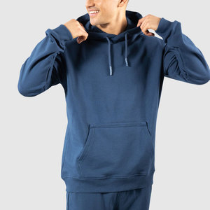 Sweat à capuche unisexe Econex Sports noir avec logo au dos, respirant, séchage rapide, 100% coton, coupe décontractée, avec poches, pour l'automne - Product Image 1