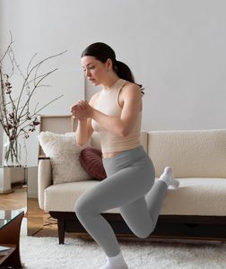 Leggings de Cintura Alta con Estampado Floral para Mujer, 100% Algodón, Elásticos, Transpirables, para Yoga y Ejercicio, Venta al Por Mayor - Product Image 3