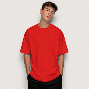 T-shirts Homme Oversize à Épaules Tombantes 100% Coton Lourd Streetwear Vierge Manches Courtes Col Rond - Product Image 5