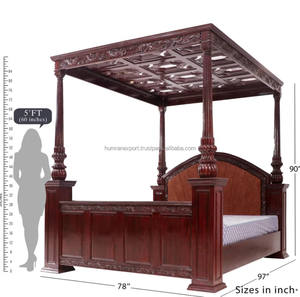 Cadre de lit en bois de luxe avec un design moderne combinant l'artisanat traditionnel pour élever votre espace - Product Image 6