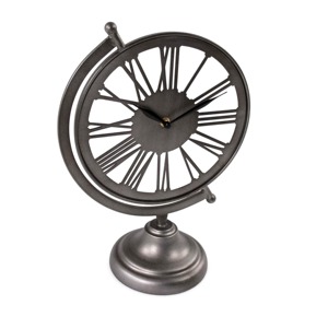 Elegant Silver Finished Analog <b>Clock</b> Stylish Timepiece Perfect For Study Desk Library Reception Decor And Gifting Item - Product Image 6