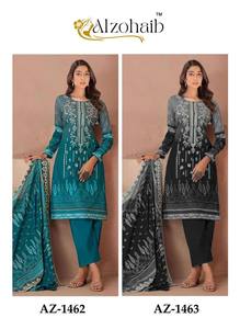 Conjunto de Salwar Kameez y Dupatta de Algodón con Estampado y Bordado para Uso Casual, Buen Precio, Exportador de Moda Femenina - Product Image 6