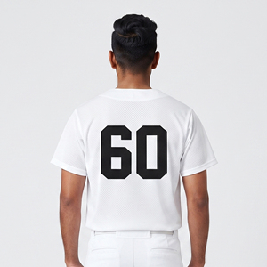<b>Men</b> Mesh Full Button Baseball Jerseys <b>Men</b> Mesh Short Sleeve Baseball Jerseys <b>Men</b> Mesh V-Neck Baseball Jerseys - Product Image 2