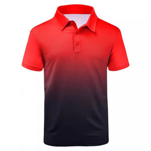 Camiseta Polo Deportiva Casual de Manga Corta para Hombre, Jersey con Degradado 3D y Solapa Sólida, 100% Poliéster, Alta Calidad - Product Image 3