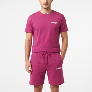 Ensembles de chemises à manches courtes personnalisées pour hommes, en coton, pour l'exercice et l'entraînement, vente en gros - Product Image 6