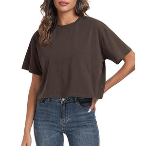 Top Corto Personalizado para Mujer, Algodón, Ropa de Verano a la Moda, Venta al Por Mayor - Product Image 4
