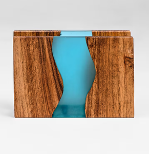 Wood & Resin Napkin Holder Decorative Luxury Dining <b>Table</b> Decorative Black & Glitter Rectangle Napkin Holder - Product Image 4