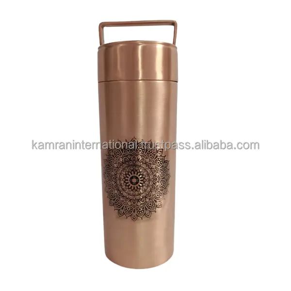 AYURVEDA NEW ARRIVAL 100% COPPER WATER DRINKING BOTTLE FOR YOGA & AYURVEDA BENEFITS