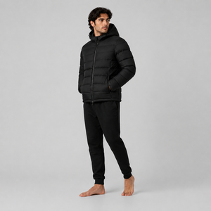 Doudoune Homme Haute Qualité Tendance Brillante à Capuche Courte et Épaisse – Blouson d'Hiver Matelassé Brillant pour Homme - Product Image 3