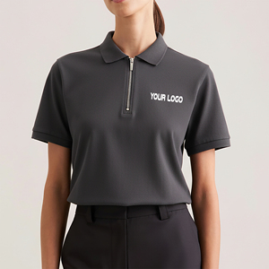 Polo de Manga Corta para Mujer, 100% Algodón, 230GSM, Venta Caliente, Logotipo Personalizado, Ropa Casual, Estilo Hip Hop, Polo Moderno - Product Image 1