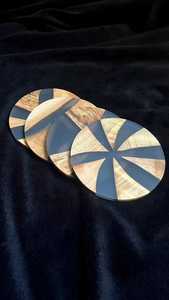Luxury Handmade Natural Acacia Wood Epoxy Resin <b>Coaster</b> Set Premium <b>Drink</b> <b>Coasters</b> for Coffee, Tea, Wine Glasses & Home Table - Product Image 4