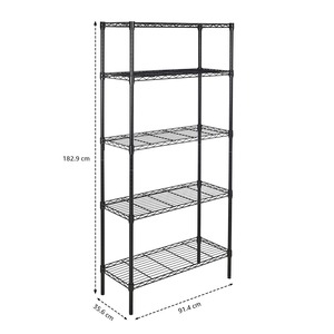 Basics Classic Pre-Assembled Desktop Indoor Heavy Duty Height Adjustable 5-Shelves Sliding Shelves <b>Rack</b> - Product Image 1