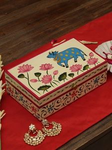 Handcrafted <b>Wooden</b> Hand Painted <b>Box</b> Rustic Decorative Storage Chest for Jewelry, <b>Small</b> Items & Luxury Gift Packaging <b>Wooden</b> <b>Box</b> - Product Image 1