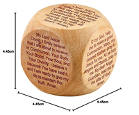 Cube de prière catholique en bois, Cube de prière pour la Première Communion, Cube biblique chrétien avec table de prière, Décoration de foi, Cadeau pour l'église