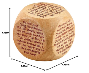 Cubo de Oración Católico de Madera, Primera Comunión, Escrituras Cristianas, con Base para Oración, Decoración de Fe, Regalo para Iglesia - Product Image 3