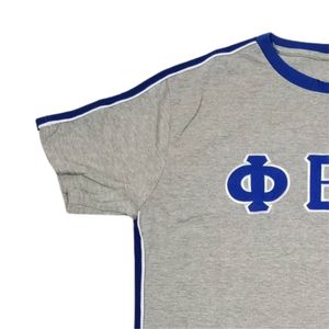 เสื้อเชิ้ตพรีเมียมสีเทาพิมพ์ลายตัวอักษร Phi Beta Sigma สำหรับผู้ชาย สวมใส่สบาย คุณภาพสูง เสื้อผ้าสำหรับสมาคมพี่น้องชาวกรีก ชุดลำลอง - Product Image 5