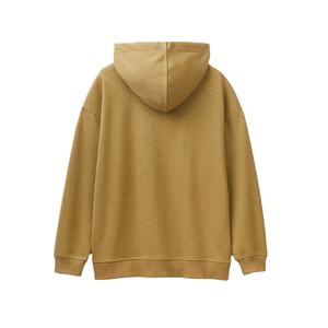 เสื้อมีฮู้ดแขนยาวแบบสวมหัวสำหรับผู้หญิงโอเวอร์ไซส์ทำจากผ้าฝ้ายโพลีเอสเตอร์ย้อมสีล้วนมีฮู้ดกำหนดโลโก้ได้เอง - Product Image 2