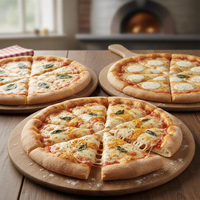 Ligne de production de pizzas entièrement automatique de grande capacité, équipement de fabrication de pâte à pizza, de moulage, de saucage et de distribution de fromage