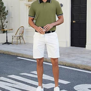 Camisas Polo Casuales de Manga Corta para Hombre, Clásicas con Botones, Cuello Camisero, para Verano, Golf, con Bolsillo, Cómodas, Ligeras, de Algodón - Product Image 4