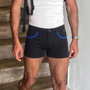 <b>Men's</b> 3" <b>Tailored</b> <b>Shorts</b> Eco-Friendly High Street Style Quick Dry Contrast Bound Front Back Pockets Drawstring Waistband Webbing - Product Image 2