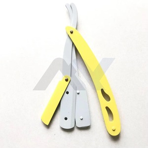 High Quality Disposable Barber Straight Razor <b>Single</b> Replaceable Stainless Steel Blade Private Label Professional Shaving Tool - Product Image 6