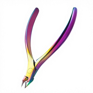 Rainbow Stainless Steel Cuticle Nipper Wide Jaw Opening Professional Sustainable Beauty Concept Home Personal Care Wholesale - Product Image 1