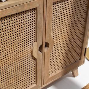 Vitrina de Ratán Merino Prime de Vandana, Mueble de Almacenamiento Moderno con Diseño Tejido Natural - Product Image 2